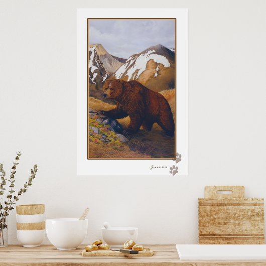 affiche de l'ours brun (Cuisine)