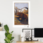 affiche de l'ours brun (Bureau à domicile)