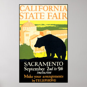 Affiche de l'ours de la Foire de l'État de Califor