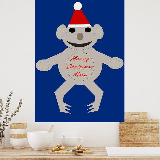 Affiche de l'ours Koala de Noël australien (Cuisine)