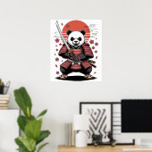 Affiche de l'ours samouraï Panda (Bureau à domicile)