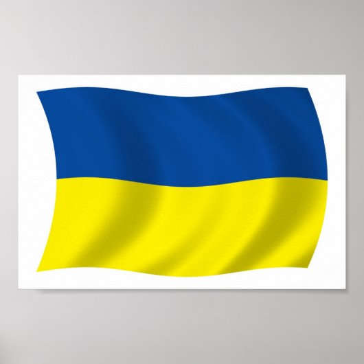 Affiche de l'Ukraine avec drapeau à imprimer (Devant)