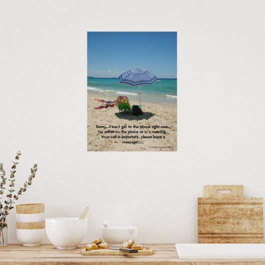 Affiche de l'Umberella de plage (Cuisine)