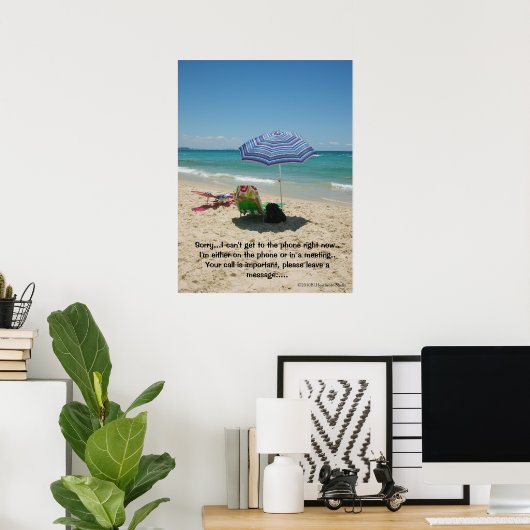 Affiche de l'Umberella de plage (Bureau à domicile)