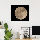 Affiche de lune Astronomie Pleine lune lunaire Imp (Bureau à domicile)
