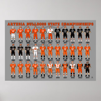Affiche de l'uniforme des champions d'État des Art