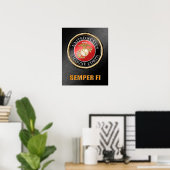 Affiche de l'USMC Semper Fi (Bureau à domicile)