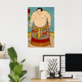 Affiche de lutteur de sumo japonais Asashio (Bureau à domicile)