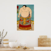Affiche de lutteur de sumo japonais Asashio (Cuisine)
