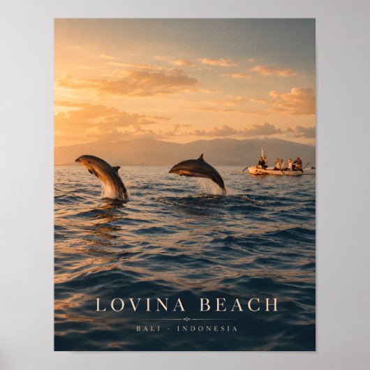Affiche de luxe de la plage de Lovina à Bali (Devant)
