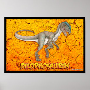 Affiche de luxe Dilophosaurus