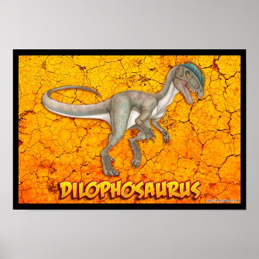 Affiche de luxe Dilophosaurus (Devant)