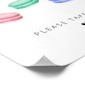 Affiche de Macarons de Favors de Script Élégant Mo (Coin)