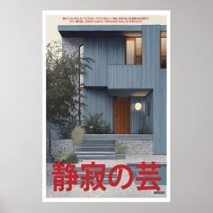 Affiche de Maison Bleue Moderne Escaliers en Pierr