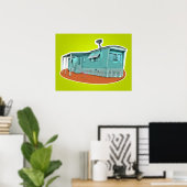 Affiche de maison mobile (Bureau à domicile)