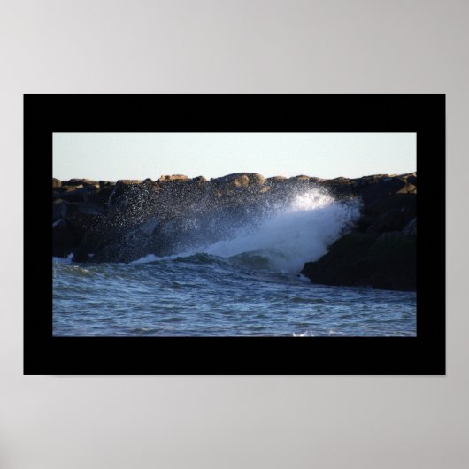 Affiche de Manahawkin Waves Hitting Jetty (Devant)
