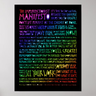 Affiche de manifeste d'Imperfectionist -
