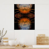 Affiche de manifeste fractal (Cuisine)