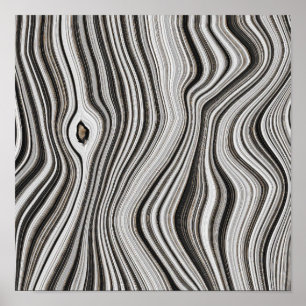 Affiche de marbre liquide en agate dorée Art Liqui