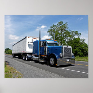 Affiche de marche de plancher du bleu 379