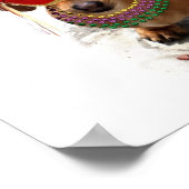 Affiche de Mardi Gras Dachshund (Coin)