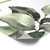 Affiche de mariage à l'aquarelle d'eucalyptus (Coin)