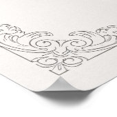 Affiche de mariage à monogramme de paysage françai (Coin)