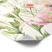 Affiche de mariage aux fleurs sauvages (Coin)