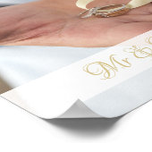 Affiche de mariage avec nom et photo personnalisés (Coin)