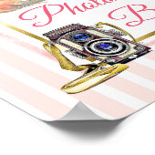 Affiche de mariage avec stand de photomaton à fleu (Coin)