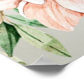 Affiche de mariage Bienvenue Fleurs de pêcher Oran (Coin)