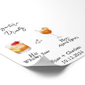 Affiche de mariage - Cocktails de signature à lui  (Coin)