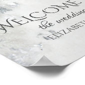 Affiche de mariage Cône de pin, flocons de neige (Coin)