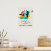Affiche de mariage crème abstraite  (Cuisine)