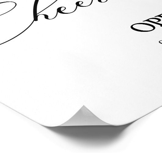 Affiche de mariage de barre ouverte (Coin)