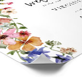 Affiche de mariage de bienvenue colorée (Coin)