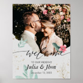 Affiche de mariage de bienvenue naturelle (Devant)