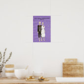 Affiche de mariage de couple de squelettes d'Hallo (Cuisine)
