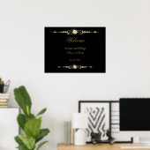 Affiche de mariage Diamants Or et Paillettes (Bureau à domicile)
