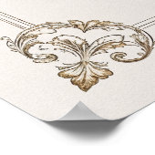 Affiche de mariage élégant de château vintage fran (Coin)