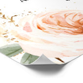 Affiche de mariage Fleur aquarelle Automne (Coin)