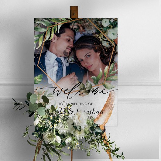 Affiche de Mariage Floral Bienvenue