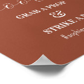 Affiche de mariage marron terracotta pour Photomat (Coin)