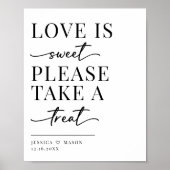 Affiche de mariage Minimaliste amour est une douce (Devant)