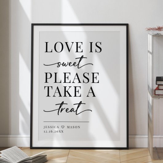 Affiche de mariage Minimaliste amour est une douce