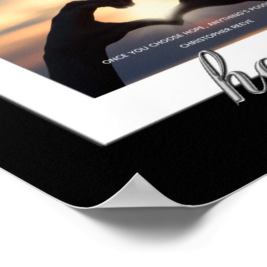 Affiche de mariage nouvellement avec Espoir, Rêve, (Coin)