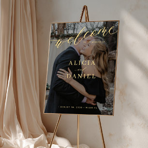 Affiche de mariage personnalisable avec photo et t