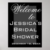 Affiche de mariage simple noir et blanc (Devant)