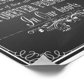 Affiche de mariage sur tableau noir En souvenir Po (Coin)