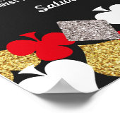 Affiche de mariage Table Cartes de casino de Vegas (Coin)